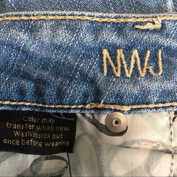 NINE WEST NWJ FACTORY FADED JEANS 6 Short EUC - Picture 8 of 13
